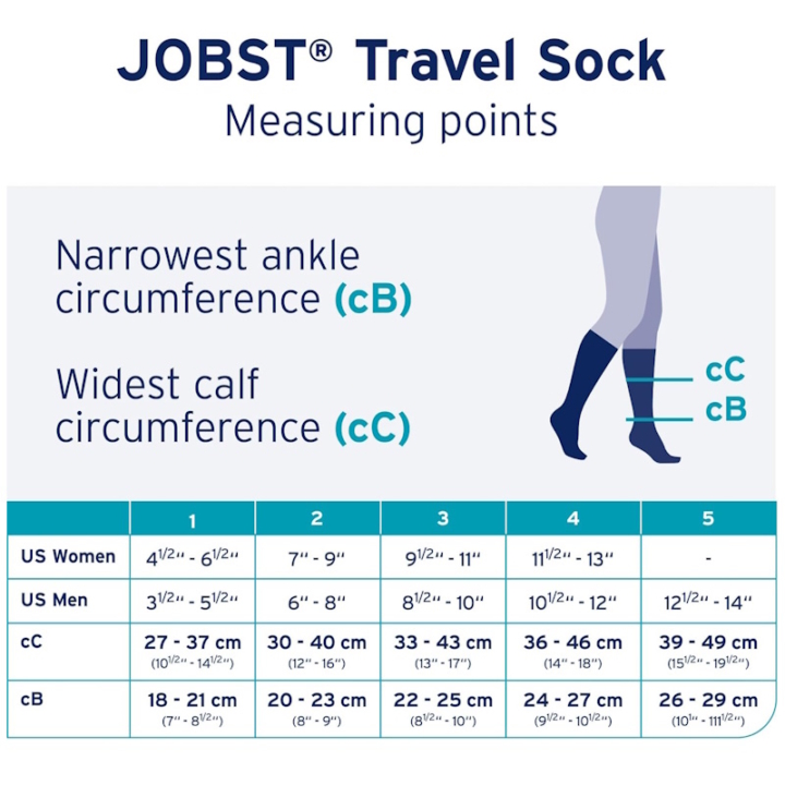 jobst travel socks size 5